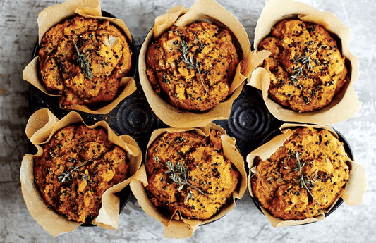 Male Fertility Recipe: Herbed Quinoa Muffins with Sweet Potato and Caramelised Onions - Snowballs Underwear