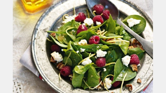 Male Fertility Recipe: Spinach, Raspberry and Feta Salad - Snowballs Underwear